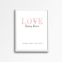 Poster “Love lives here”